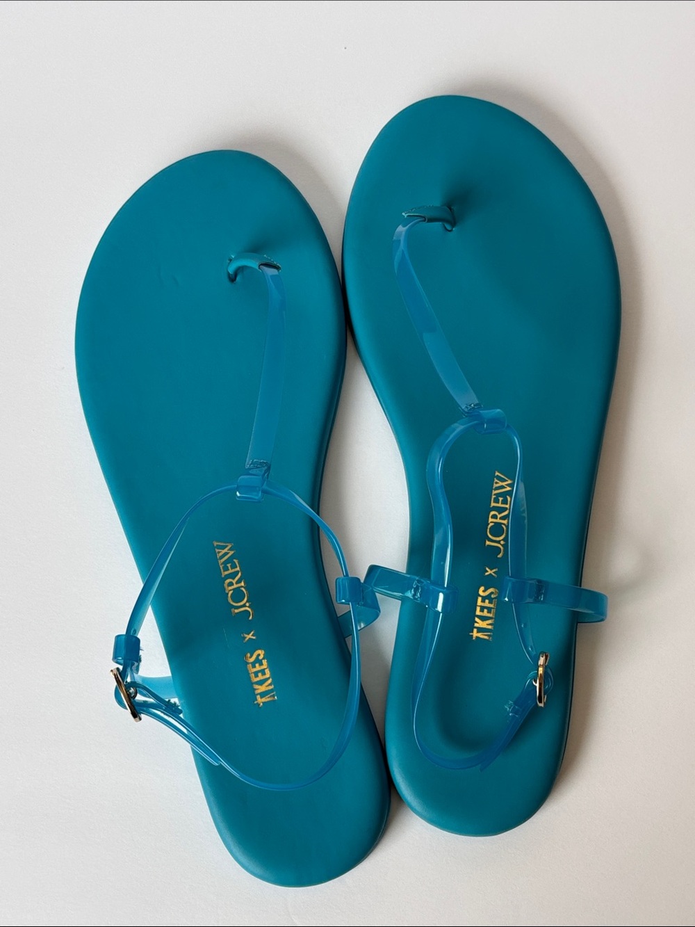TKEES X J.Crew Limited Edition Jelly Sandals size 10 in Mallorca Mirage